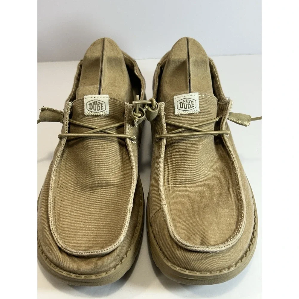 Hey Dude Wendy Women Size 9 Shoes Tan Comfort Casual Walking Stretch Slip On